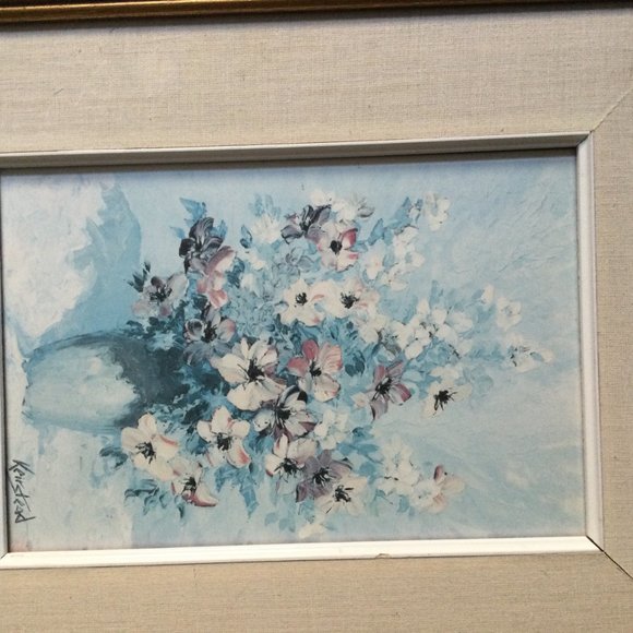 Keirstead Spring Bouquet flowers print matted framed no glass cover - Picture 4 of 10